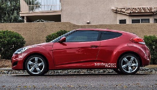 2 calcomanías con símbolo de Hyundai Performance Veloster Turbo de varios colores