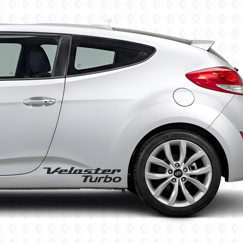 Adhesivo de vinilo con letras Turbo para la puerta lateral del Hyundai Veloster