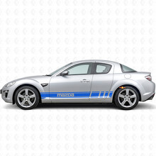 Pegatina de vinilo lateral con franjas decorativas de marca para Mazda RX-8_2