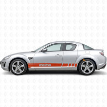Pegatina de vinilo lateral con franjas decorativas de marca para Mazda RX-8_4