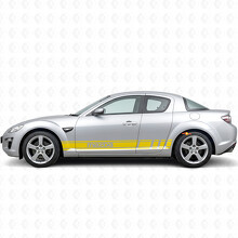 Pegatina de vinilo lateral con franjas decorativas de marca para Mazda RX-8_5