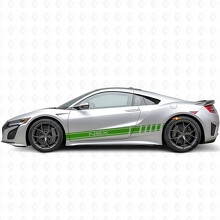 Pegatina de vinilo lateral con franjas de competición para Acura NSX_3