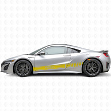 Pegatina de vinilo lateral con franjas de competición para Acura NSX_5