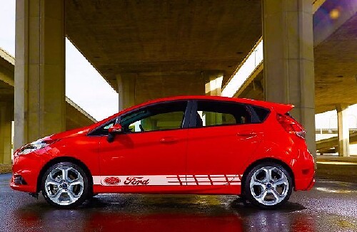 Calcomanía de carreras de autos Fiesta / Focus / Fusion con gráficos de varios colores