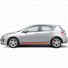 Calcomanía de vinilo lateral para coche con rayas gráficas de carreras para Mazdaspeed 3 2007 - 2013_4