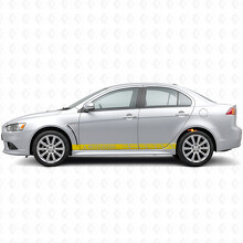 Calcomanía de vinilo lateral con franjas de carreras para Mitsubishi Lancer_5