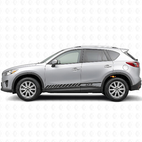 Calcomanía de vinilo lateral con franjas de carreras Strobe para Mazda CX-5 2013-2018