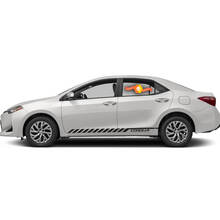 Calcomanía de vinilo para coche con rayas gráficas de carreras para Toyota Corolla 2014 - 2018 2