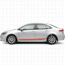 Calcomanía adhesiva de vinilo de rayas de carrera para la puerta lateral de Toyota Corolla_4