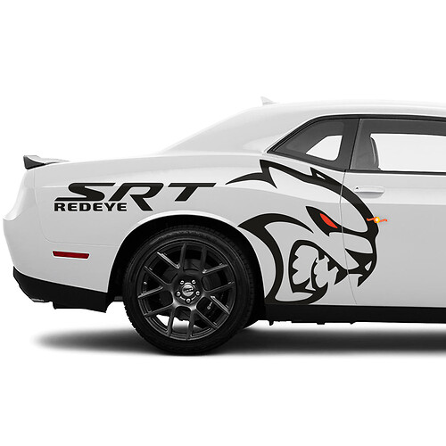 SRT Redeye Hellcat lateral del guardabarros traseros Pegatizs Graphics para Dodge Challenger
