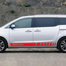 Calcomanía de vinilo con rayas laterales de carreras compatible con Kia Sedona
 2