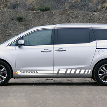Calcomanía de vinilo con rayas laterales de carreras compatible con Kia Sedona
 3