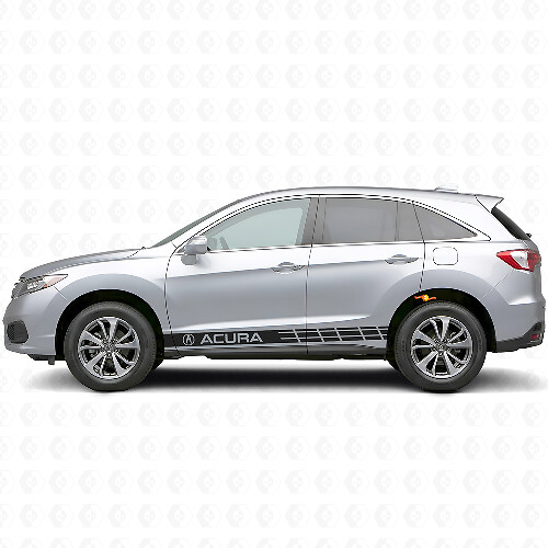Kit de calcomanías de vinilo con rayas laterales de competición para Acura RDX MDX_1