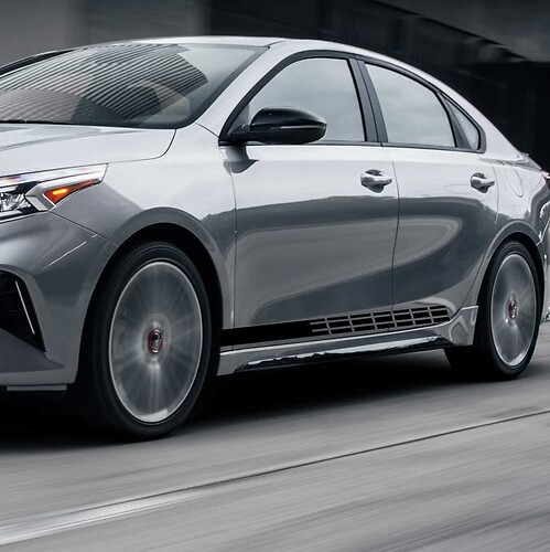 Calcomanía de vinilo con rayas laterales de carreras compatible con Kia Forte 2
