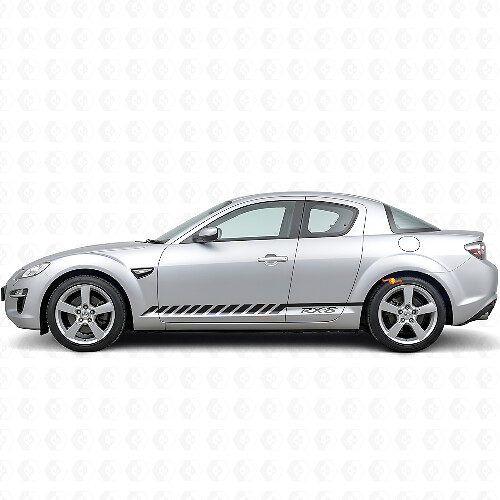 Calcomanía de vinilo lateral con rayas de carreras para Mazda RX-8