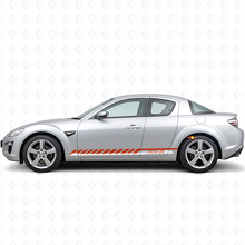Calcomanía de vinilo lateral con rayas de carreras para Mazda RX-8_4