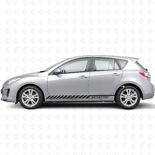 Calcomanía adhesiva de vinilo con franjas y letras Skyactiv para Mazda Mazda3 2011-2013
