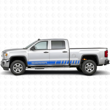 Pegatina de vinilo lateral con franjas de marca para GMC Sierra_2