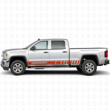 Pegatina de vinilo lateral con franjas de marca para GMC Sierra_4