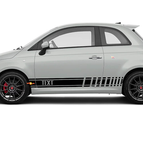 Etiqueta adhesiva de vinilo con gráficos de texto personalizado para Fiat 500 Abarth