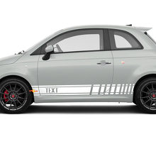 Etiqueta adhesiva de vinilo con gráficos de texto personalizado para Fiat 500 Abarth 2
