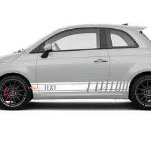 Etiqueta adhesiva de vinilo con gráficos de texto personalizado para Fiat 500 Abarth 2