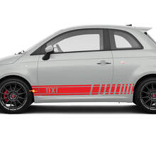 Etiqueta adhesiva de vinilo con gráficos de texto personalizado para Fiat 500 Abarth 3