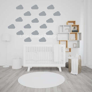 Vinilos decorativos pared habitación infantil Nubes
