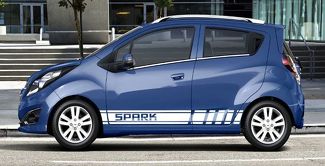 2X múltiples colores gráficos Chevrolet Spark símbolo coche carreras vinilo calcomanía pegatina