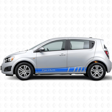 Kit de pegatinas de vinilo con rayas laterales estilo racing para Chevrolet Sonic_2