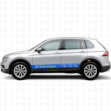 Calcomanía adhesiva lateral de rayas con logo VW para Volkswagen Tiguan_2