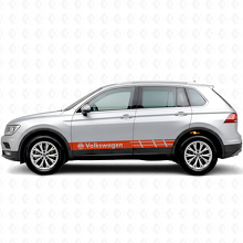 Calcomanía adhesiva lateral de rayas con logo VW para Volkswagen Tiguan_4