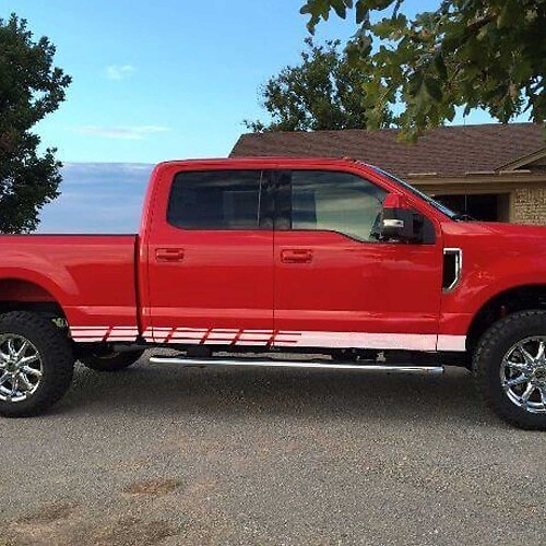 Kit de calcomanías de vinilo para paneles laterales con franjas a cuadros para Musclecar F-250 Super Duty