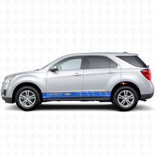 Adhesivo de vinilo lateral con franjas y logotipo Chevy para Chevrolet Equinox_2