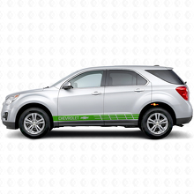 Adhesivo de vinilo lateral con franjas y logotipo Chevy para Chevrolet Equinox_3