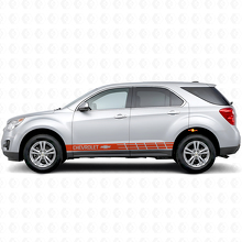 Adhesivo de vinilo lateral con franjas y logotipo Chevy para Chevrolet Equinox_4