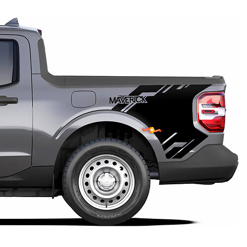 Calcomanías de vinilo para cama lateral Ford Maverick 2022 en adelante, gráfico 2
