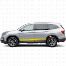 Calcomanía de vinilo lateral con franjas de acento de marca para Honda Pilot_5