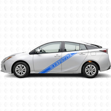 Pegatinas de vinilo laterales con rayas estilo japonés para Toyota Prius_2