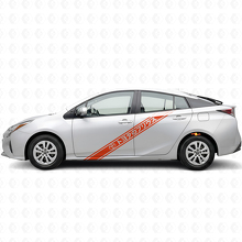 Pegatinas de vinilo laterales con rayas estilo japonés para Toyota Prius_4