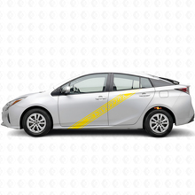 Pegatinas de vinilo laterales con rayas estilo japonés para Toyota Prius_5
