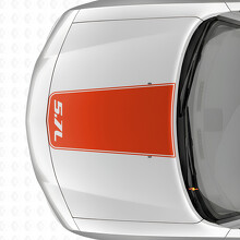 Calcomanía de vinilo con contorno en negro 5.7L para capó Dodge Charger 2006-2010_4