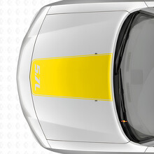 Calcomanía de vinilo con contorno en negro 5.7L para capó Dodge Charger 2006-2010_5