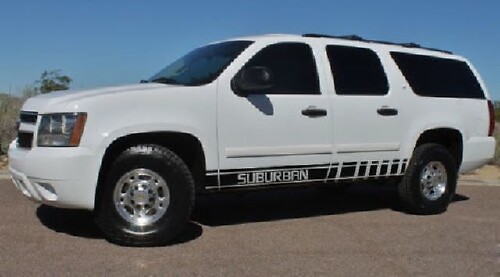 2X gráficos de múltiples colores Chevrolet Suburban Car Racing vinilo calcomanía pegatina