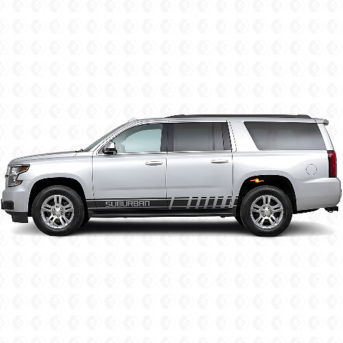 Calcomanía de vinilo lateral de franjas de contraste para Chevrolet Suburban