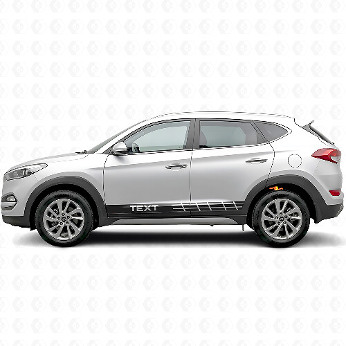 Pegatina de vinilo lateral con franjas estilo carrera para Hyundai Tucson
