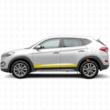 Pegatina de vinilo lateral con franjas estilo carrera para Hyundai Tucson_5