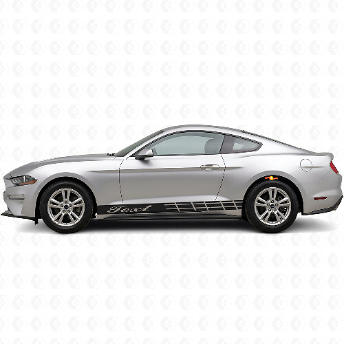 Juego de vinilos laterales con rayas de carreras y texto personalizado para Musclecar Shelby GT350 GT550