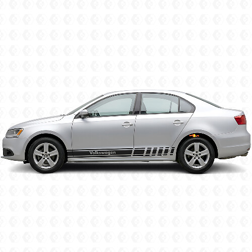 Pegatina de vinilo lateral con franjas de acento para Volkswagen Jetta