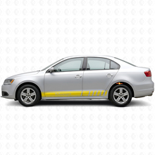 Pegatina de vinilo lateral con franjas de acento para Volkswagen Jetta_5